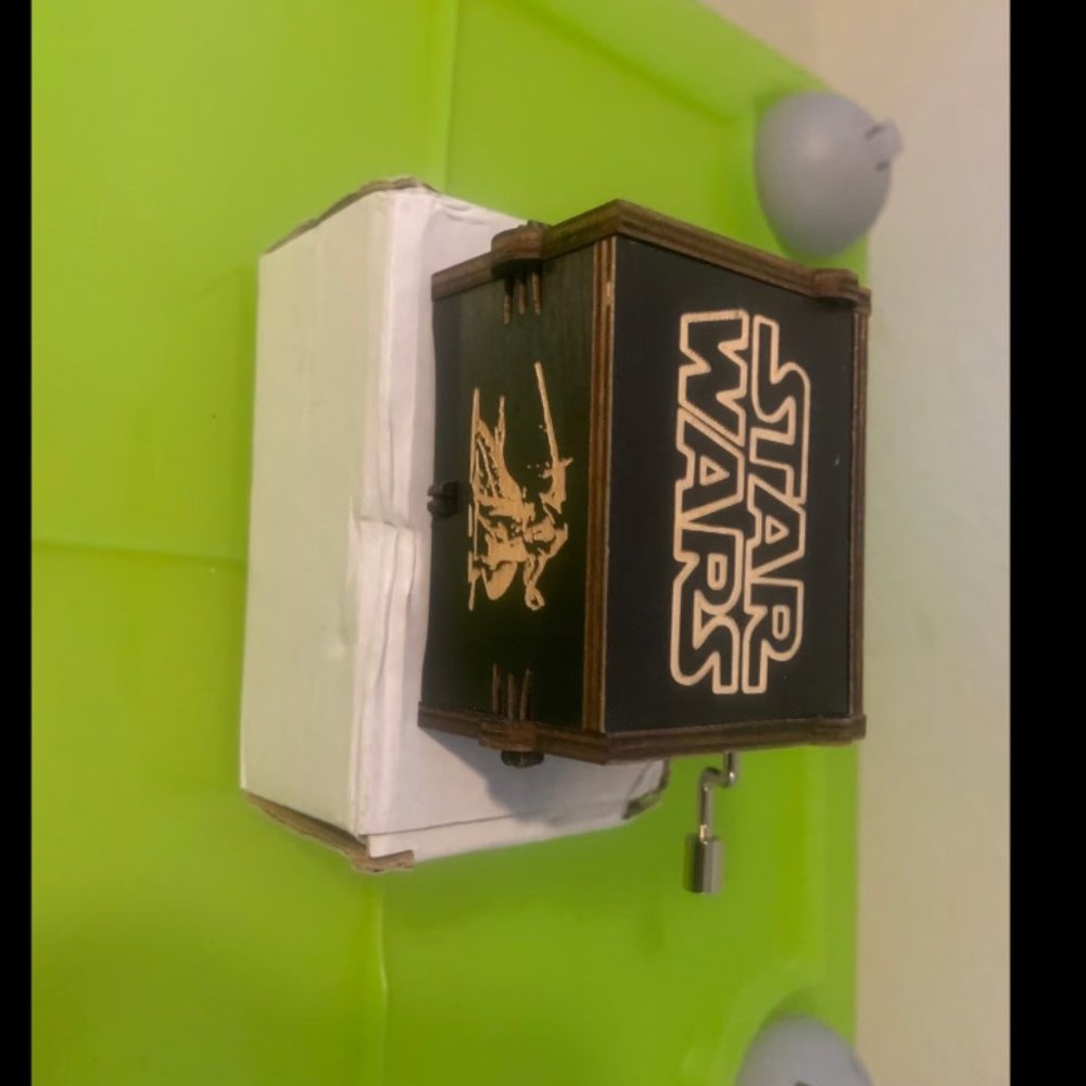 New Star Wars Hand-Carved Wooden Music Box